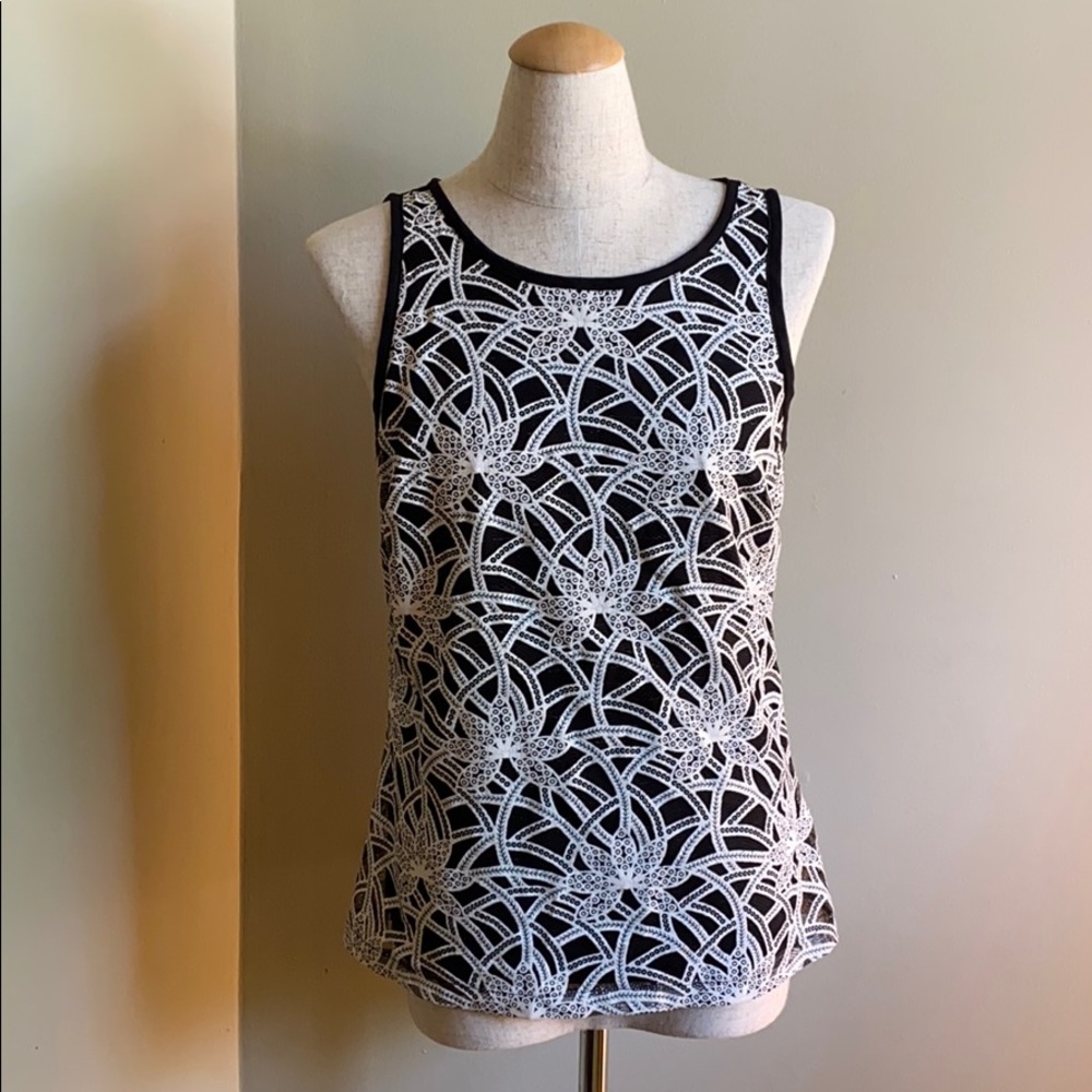 Banana Republic Overlay Sleeveless Top